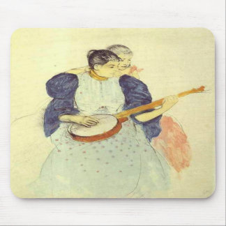 Alfombrilla De Ratón La lección del banjo, Mary Cassatt Mousepad