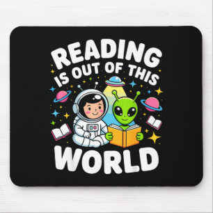 Alfombrilla De Ratón La lectura es de otro mundo libros de astronautas 