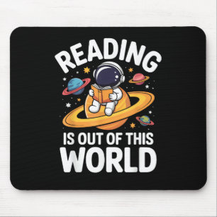 Alfombrilla De Ratón La lectura es divertida libros de espacio fuera de