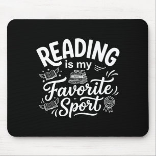 Alfombrilla De Ratón La lectura es el deporte favorito del divertido bi