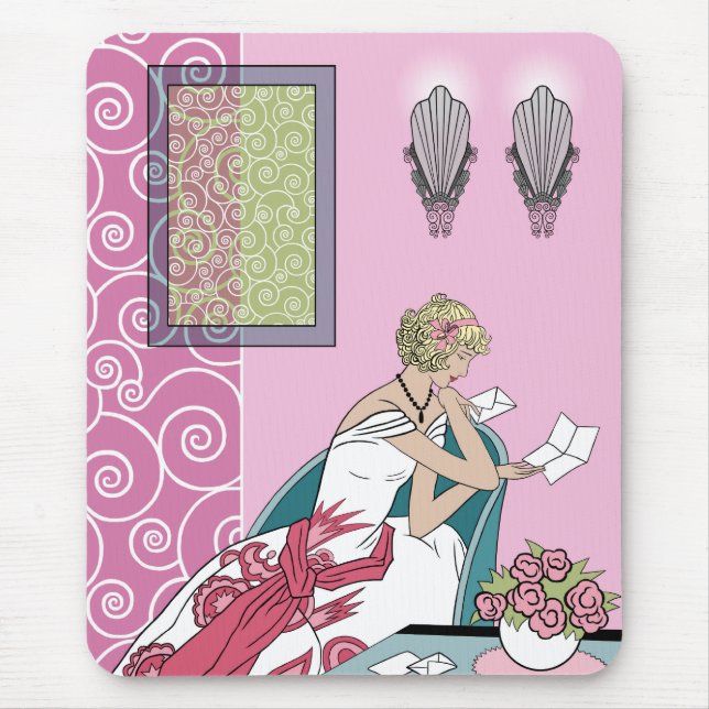 Alfombrilla De Ratón La letra de Clarice - diseño de la moda del art (Frente)