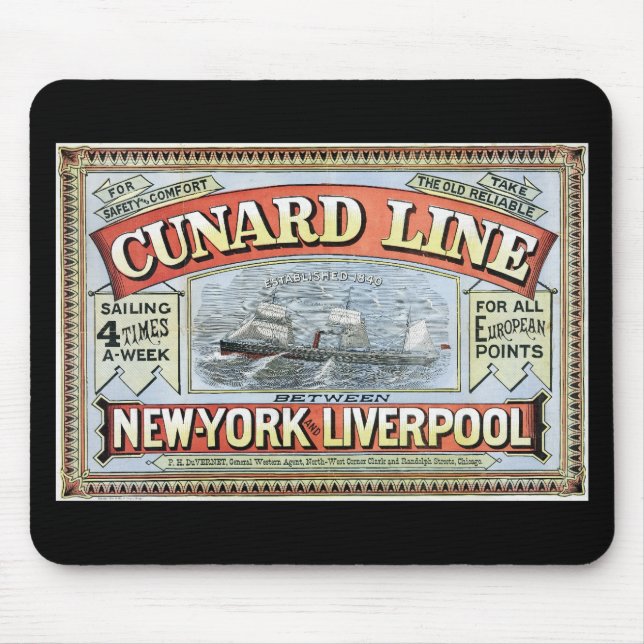 Alfombrilla De Ratón La Línea Cunard (Frente)