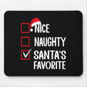 Alfombrilla De Ratón La lista de Navidades favoritos de Naughty Santa
