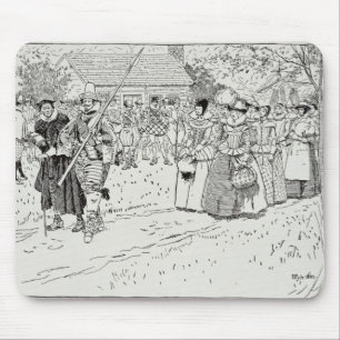Alfombrilla De Ratón La llegada de las mujeres jovenes en Jamestown