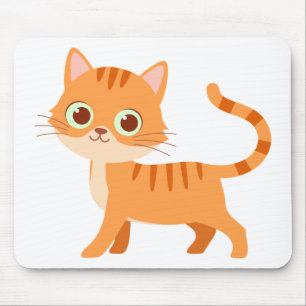 Alfombrilla De Ratón La loca dama del gato Naranja Tabby Personalizado 