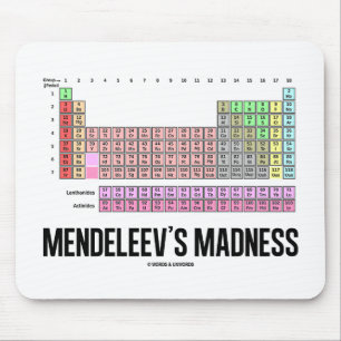 Alfombrilla De Ratón La locura de Mendeleev (tabla de elementos