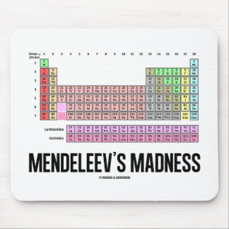 Alfombrilla De Ratón La locura de Mendeleev (tabla de elementos