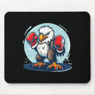 Alfombrilla De Ratón La lucha de Eagle con guantes de boxeo para una sa