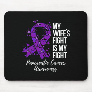 Alfombrilla De Ratón La lucha de mi esposa es contra el cáncer de páncr