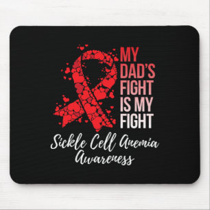 Alfombrilla De Ratón La lucha de mi papá es la guerra de anemia falcifo