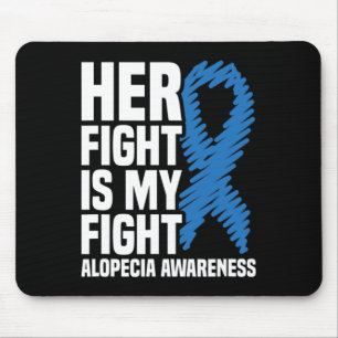 Alfombrilla De Ratón La Lucha Es Mi Lucha Cinta Azul Alopecia Concienci