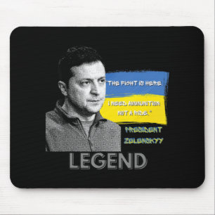 Alfombrilla De Ratón La lucha está aquí, presidente de Ucrania Zelensky