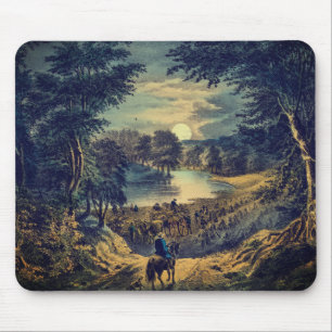 Alfombrilla De Ratón La Luna de Cosecha, Currier e Ives: