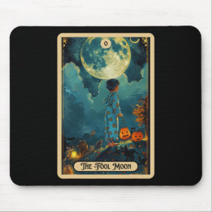 Alfombrilla De Ratón La luna del tonto (el tonto) Tarot de Halloween
