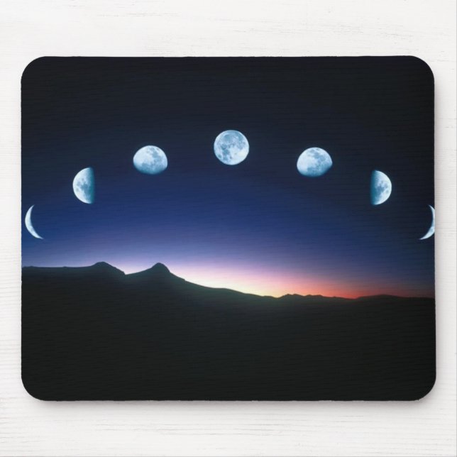 Alfombrilla De Ratón La luna en ratón-estera de las fases (Frente)