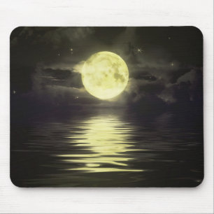 Alfombrilla De Ratón La luna que refleja en el agua