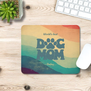 Alfombrilla De Ratón La madre del perro Retro Groovy personalizada