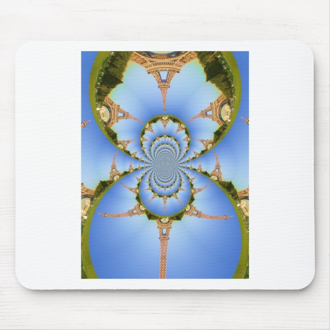 Alfombrilla De Ratón La magia de París: Diseño geométrico de la Torre E (Frente)