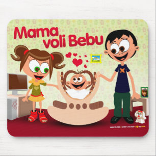 Alfombrilla De Ratón La mamá ama al bebé (mamá Voli Bebu) MousePad 01