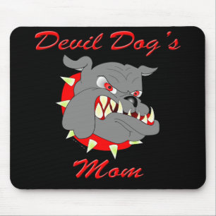 Alfombrilla De Ratón La mamá del perro de diablo del USMC