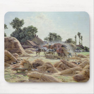 Alfombrilla De Ratón La máquina trilladoa 1896