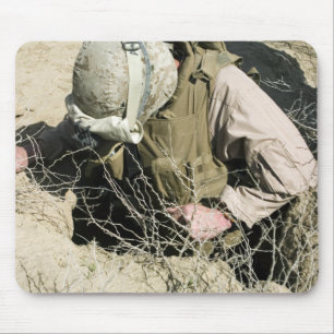 Alfombrilla De Ratón La marina estadounidense salta por un agujero