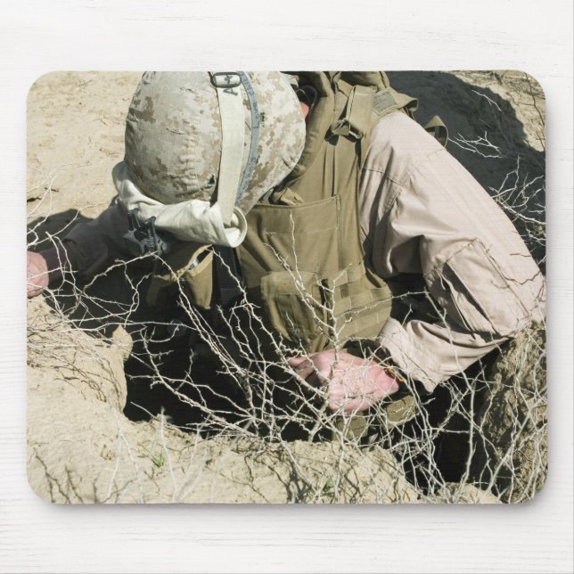 Alfombrilla De Ratón La marina estadounidense salta por un agujero (Frente)