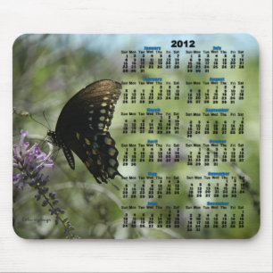 Alfombrilla De Ratón La mariposa soña 2012 el calendario Mousepad