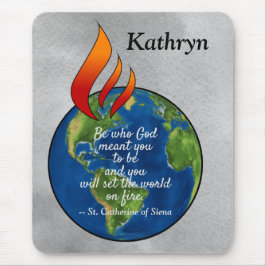 Alfombrilla De Ratón La más famosa St. Catherine de Siena cita la almoh