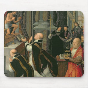 Alfombrilla De Ratón La masa de St Gregory (aceite en lona)