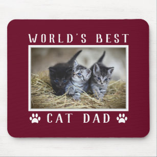 Alfombrilla De Ratón La mejor fotografía de papá gato del mundo imprime