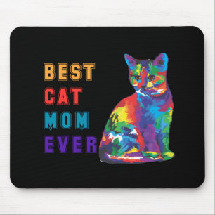 Alfombrilla De Ratón La mejor mamá del gato nunca Mensajes de texto Lin