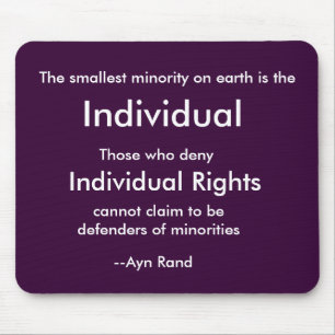 Alfombrilla De Ratón La minoría más pequeña en la tierra es, Individu…