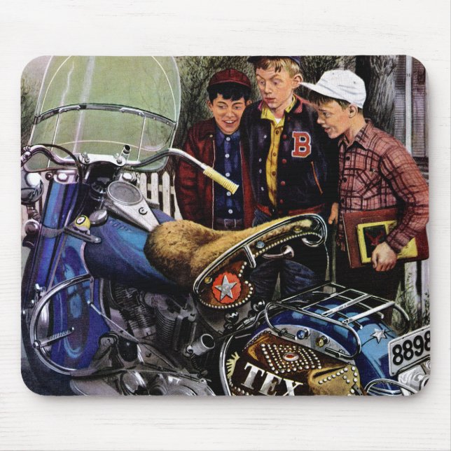Alfombrilla De Ratón La motocicleta de Tex (Frente)