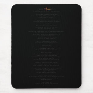 Alfombrilla De Ratón La música mueve el manifiesto Mousepad de Me™