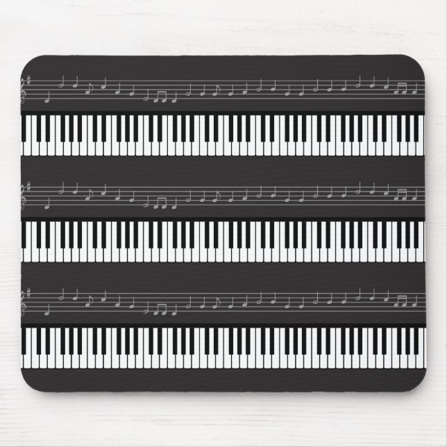 Alfombrilla De Ratón La música observa llaves del teclado o del piano (Frente)