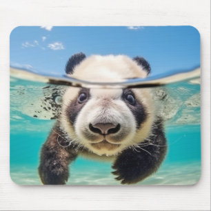 Alfombrilla De Ratón La naturaleza de la diversión animal de Panda juga