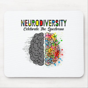 Alfombrilla De Ratón La neurodiversidad celebra el autismo cerebral del