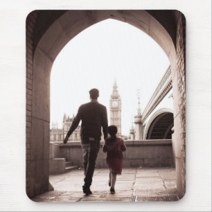 Alfombrilla De Ratón La niña de papá - Big Ben - Londres - Mousepad