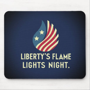 Alfombrilla De Ratón La noche de las luces de la llama de la libertad