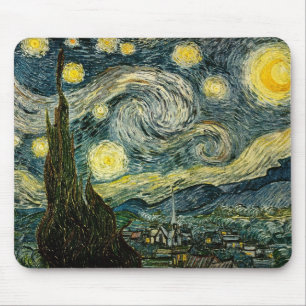 Alfombrilla De Ratón La noche estrellada de Vincent van Gogh (1889)