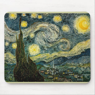 Alfombrilla De Ratón La noche estrellada de Vincent van Gogh (1889)