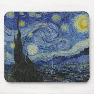 Alfombrilla De Ratón La noche estrellada (Vincent van Gogh) (arte famos
