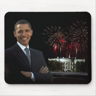Alfombrilla De Ratón La nueva casa de Obama en la noche