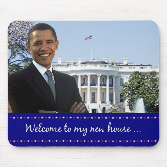 Alfombrilla De Ratón La nueva casa de Obama - Mousepad (Frente)