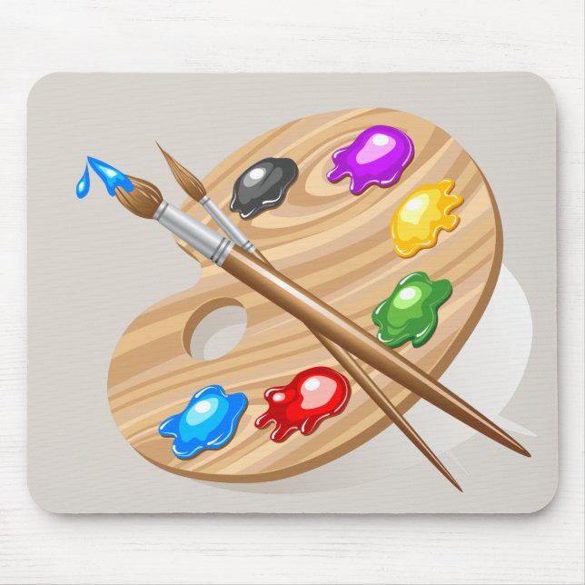 Alfombrilla De Ratón La paleta de artistas (Frente)