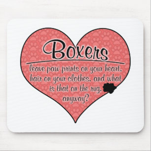Alfombrilla De Ratón La pata del boxeador imprime humor del perro