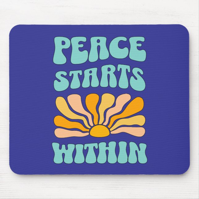 Alfombrilla De Ratón La paz comienza en (Frente)