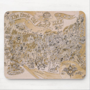 Alfombrilla De Ratón La pequeña anciana de EE.UU. Mapa (Personalizado)