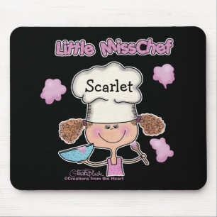 Alfombrilla De Ratón La pequeña señorita Chef Personalizada